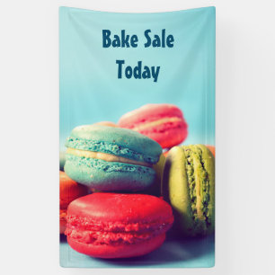 Macarons colorés Bannière de cookies pour votre év