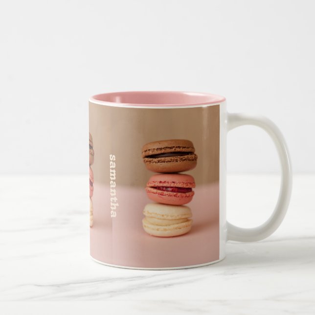 Macarons monogrammes personnalisés tasses (Droit)