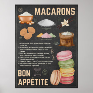 Macarons Recette Tableau noir Cuisine Art