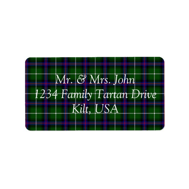MacDonald Du Étiquette Isles Tartan (Devant)