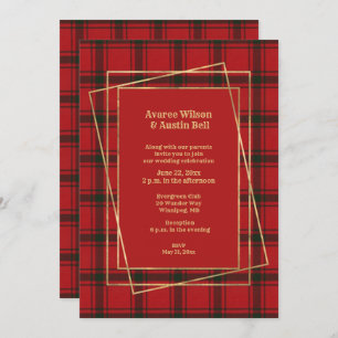 MacDonald Sleet Moderne avec Gold Frame Invitation
