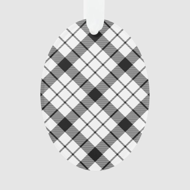 MacFarlane tartan noir blanc plaid (devant)