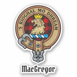 MacGregor Crest sur Rob Roy Tartan Sticker