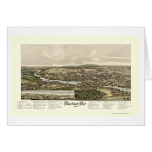 Machias, JE carte panoramique - 1896