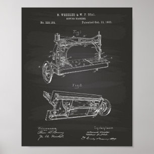 Machine à coudre 1885 Brevet - Tableau de bord
