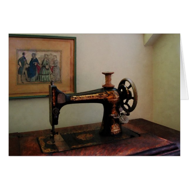 Machine à coudre et lithographie (Devant horizontal)