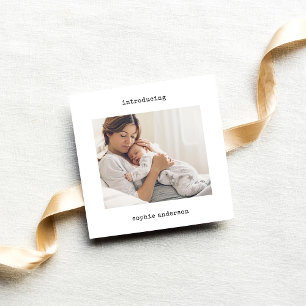 Machine à écrire minimaliste   Faire-part de naiss