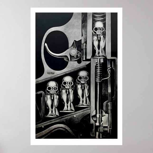 Machine à naître par H.R. Giger A3 A4 Impression d (Devant)