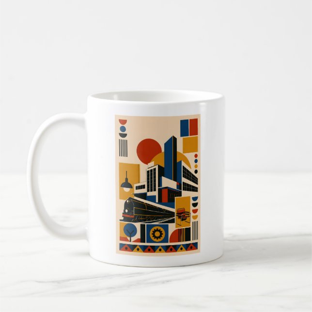 Machine Age – Geometric Art Mug (Gauche)