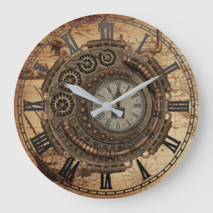 Machines à horloge industrielle Steampunk Carte V