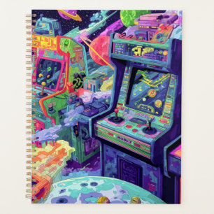 Machines de jeux vidéo rétro dans l'espace