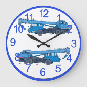 Machines lourdes horloge murale acrylique