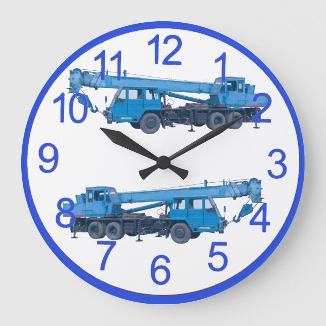 Machines lourdes horloge murale acrylique (Recto)