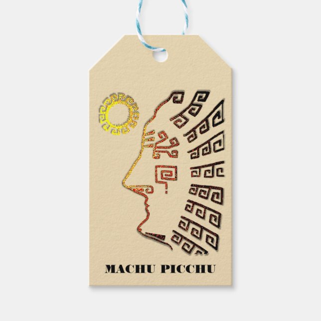 Machu Picchu Cusco Pérou sur étiquettes de cadeau  (Devant)