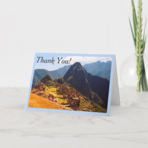 Machu Picchu Pérou - Carte de remerciements Amériq
