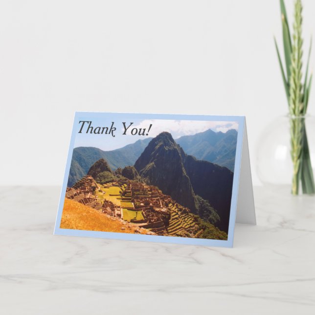 Machu Picchu Pérou - Carte de remerciements Amériq (Devant)