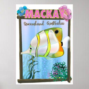 Mackay Australie poster de voyage tropical