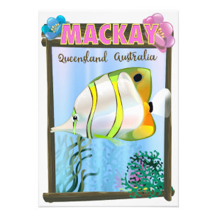 Mackay Australie poster de voyage tropical