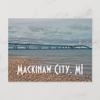 Mackinac Bridge Mackinaw City, carte postale MI