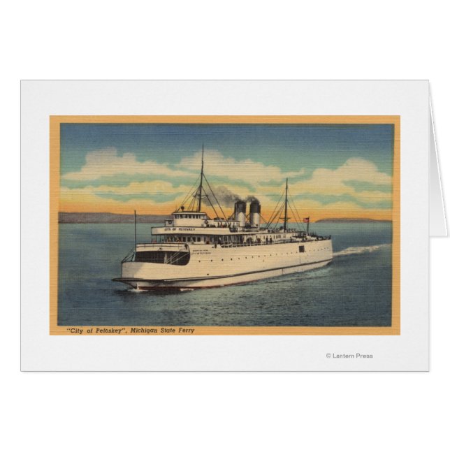 Mackinaw City, MI - Vue de la ville de Petoskey (Devant horizontal)