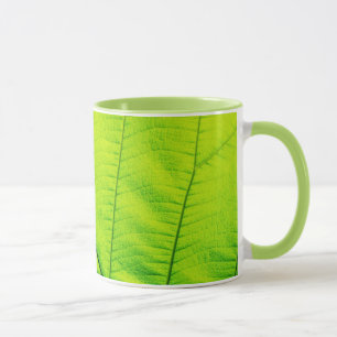 Macro feuille verte Mug
