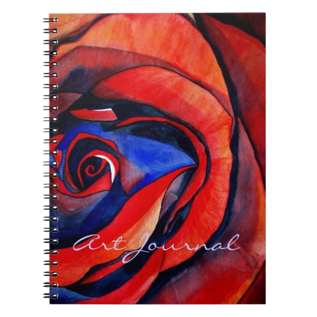 Macro red rose abstract art journal (Devant)