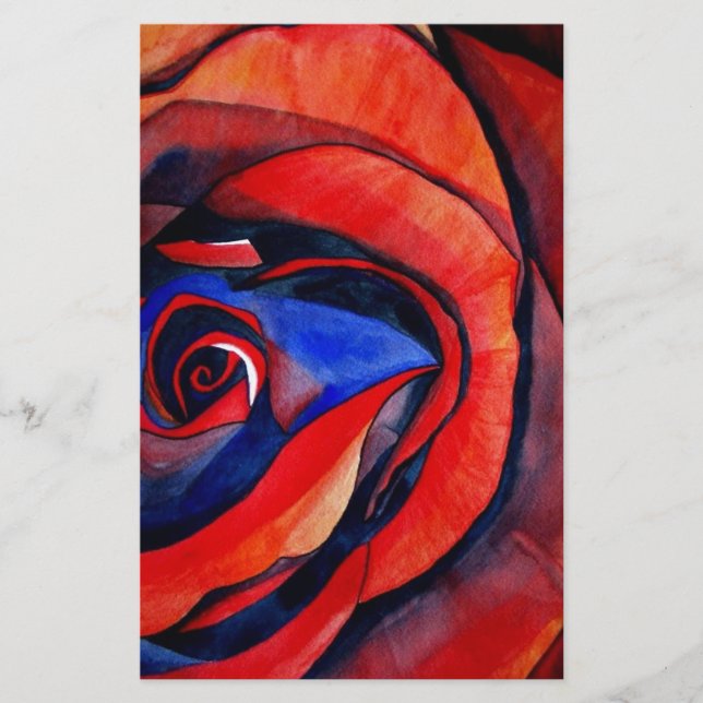 Macro rouge rose abstraite peinture d'art (Devant)