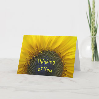 Macro tournesol penser de vous carte