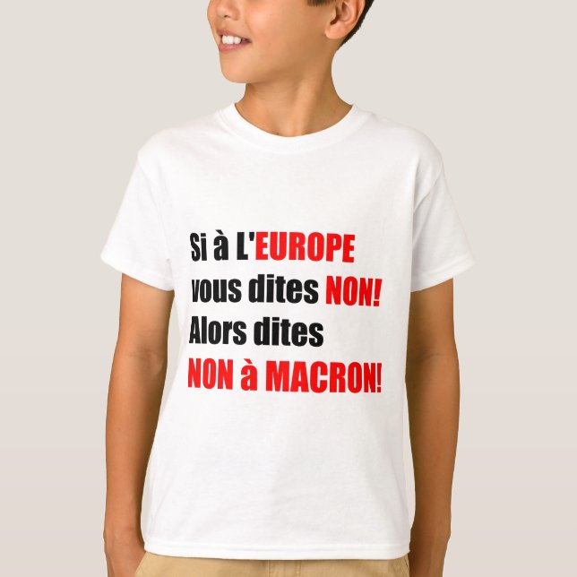 MACRON = T-shirt Mondialisation blanc Enfant (Devant)