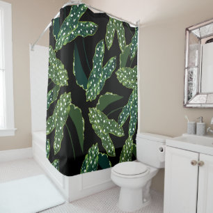 Maculata Spotted Begonia Boho Chic Douche rideau