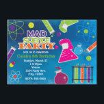Mad Science Scientifique Invitations de fête d'ann<br><div class="desc">Mad Science Scientist Invitations de fête d'anniversaire. Customisez avec tout texte. Des éléments correspondants sont disponibles.</div>