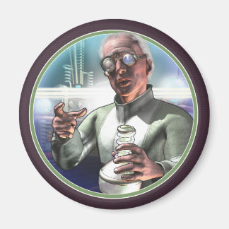 Mad Scientifique #1 Magnet rond