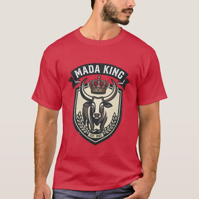 MADA KING | Malagasy Zebu Madagascar T-Shirt (Devant)