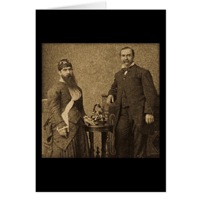 Madame barbue de phénomène vintage de cirque (Devant)