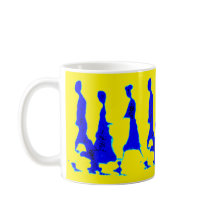 Madame bleue et jaune Mug