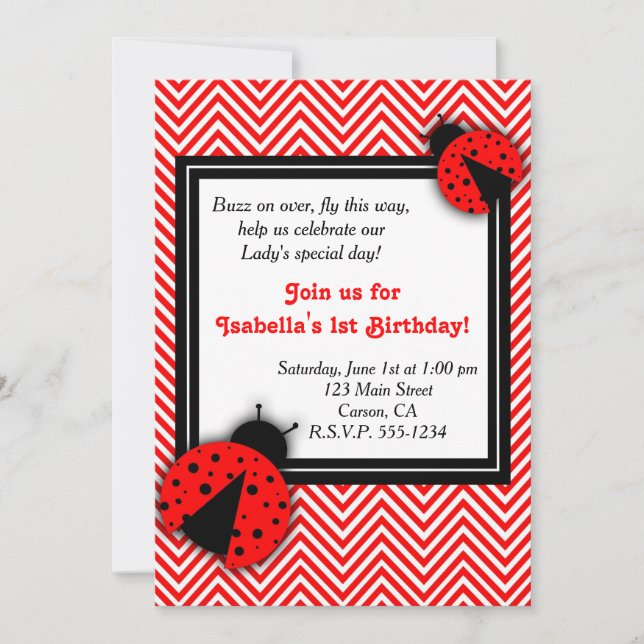 Madame Bug Party Invitations (Devant)