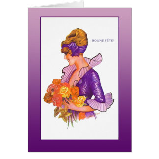 Madame dans le pourpre avec la fête française de
