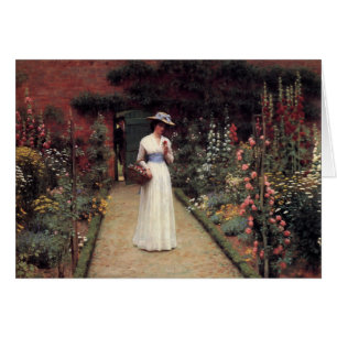 Madame dans un jardin - Edmund Blair Leighton