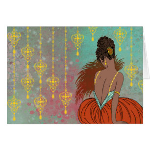 Madame d'art déco avec des bijoux - BIANCA : Été