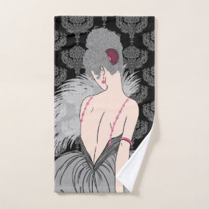 Madame d'art déco avec la damassé - BIANCA : Gri