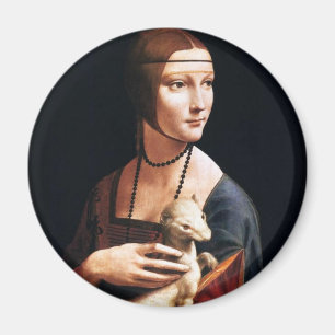 Madame de Leonardo da Vinci avec un aimant de