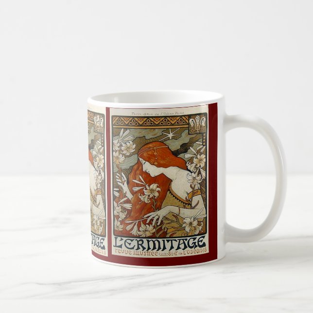 Madame de Nouveau d'art et tasse de lis (Droite)