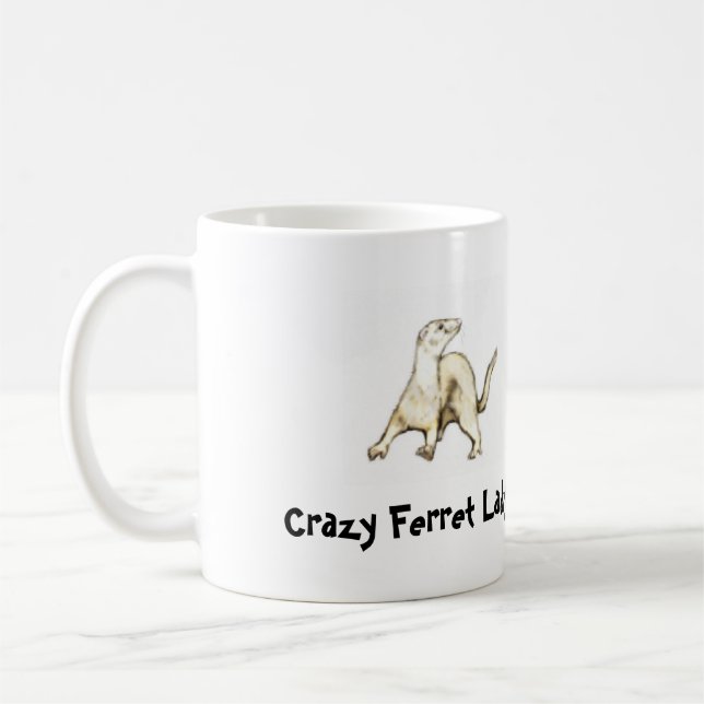 Madame folle de furet ! Tasse (Gauche)