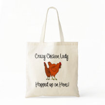 Madame folle sac fourre-tout de poulet