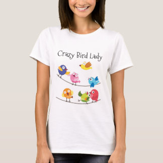 Madame folle T-shirt d'oiseau