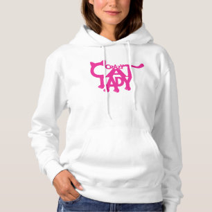 Madame folle White de chat et sweat - shirt à