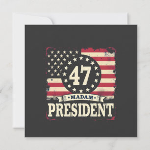 Madame la Présidente Drapeau américain 47 harris W