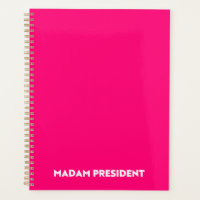 Madame la Présidente typographie minimaliste rose 