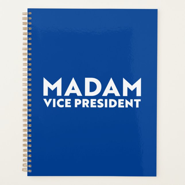 Madame la Vice-Présidente, typographie moderne ble (Devant)