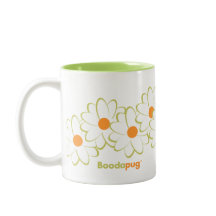 Madame Pug Mug (fleurs de White&Green)